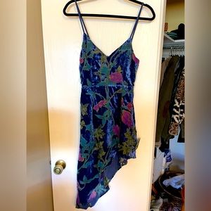 Velvet Floral High Low Dress Lulu’s
